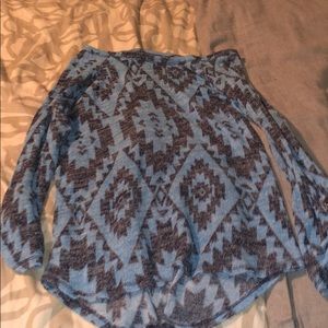 BLACK AND BLUE LONG SLEEVE